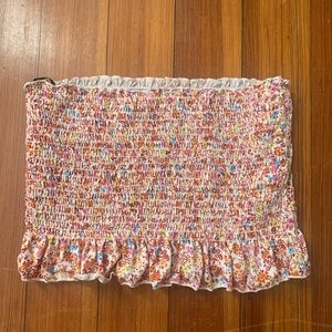 Patterned Strapless F21 Top